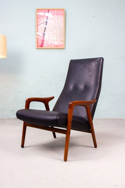 Fauteuil vintage Yngve Ekström, style Easy Chair, en chêne, milieu du siècle, années 60