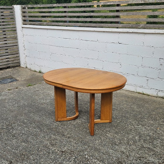 Image 1 of Table de salle à manger danoise extensible - Table de salle à manger post-moderne - années 80