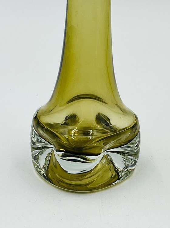 Image 1 of Soliflore Ingrid Glas design Kurt Wokan olive green