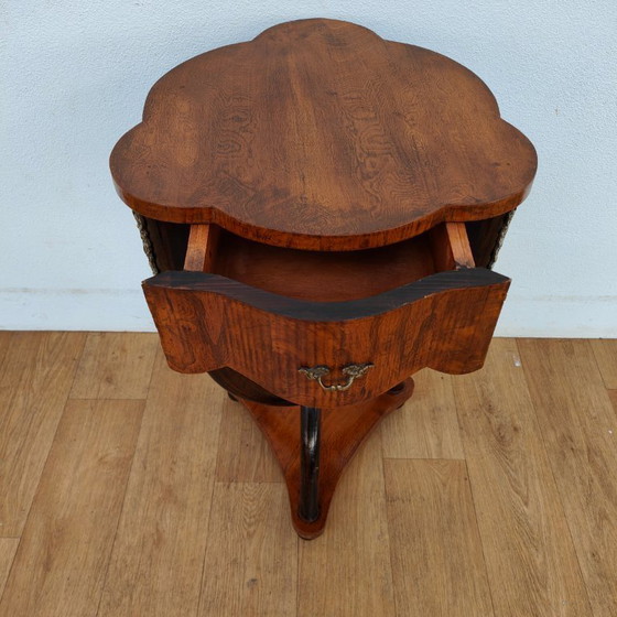 Image 1 of Mesa auxiliar antigua, mesita de noche, mesa de recibidor, estilo Biedermeier