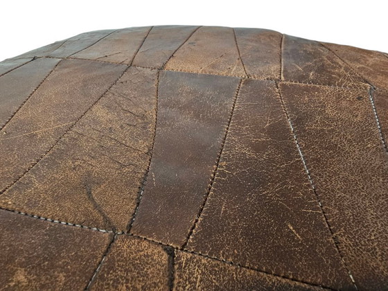 Image 1 of Pouf vintage in pelle patchwork - anni '70