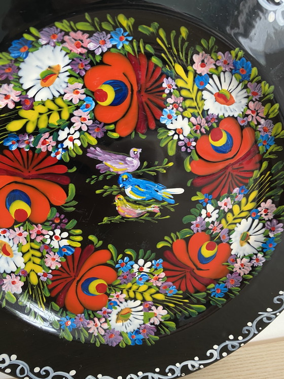 Image 1 of Ukrainian Petrykivka folk plate