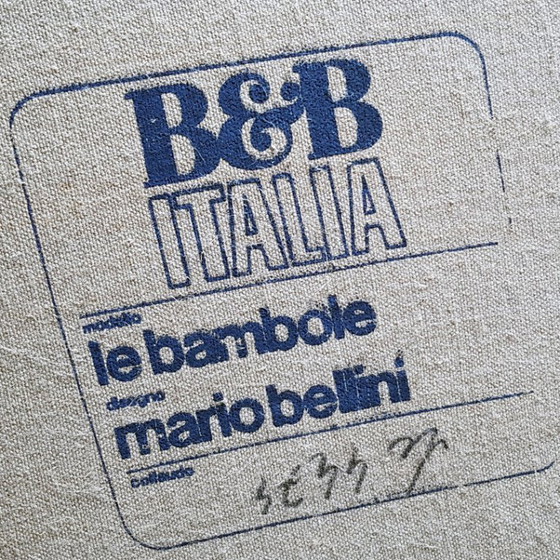 Image 1 of Spacious iconic Le Bambole three-seater sofa designed by Mario Bellini for B&B Italia
