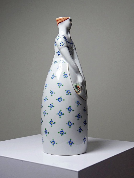 Image 1 of Rare antique collectible porcelain bottle by Michelaud Limoges, Robj Paris style