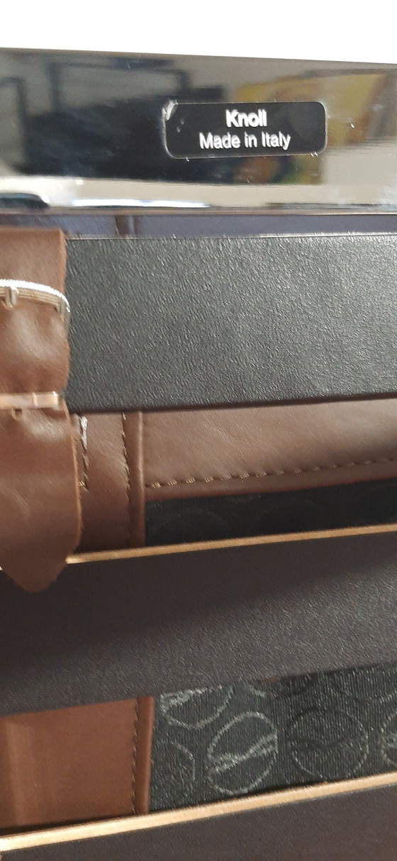 Image 1 of KNOLL SET BARCELONA NEW-NEVER USED Cognac leather design L. Mies Van der Rohe & Lilly Reich 1929