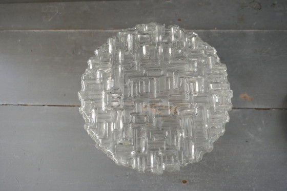 Plafoniera di design vintage in vetro strutturato trasparente – Plafoniere, Metallo (photo 7 of 15)