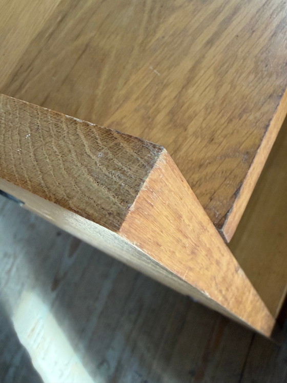 Image 1 of Vintage eikenhouten vitrineboekenkast