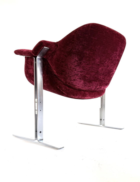 Image 1 of Fauteuil vintage en velours et chrome, Kembo '60