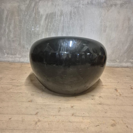 Image 1 of Fauteuil lounge vintage en fibre de verre, années 1970, design inspiré de l'ère spatiale