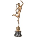 Bronzene Hermes-Statue von Merkur, 59 cm