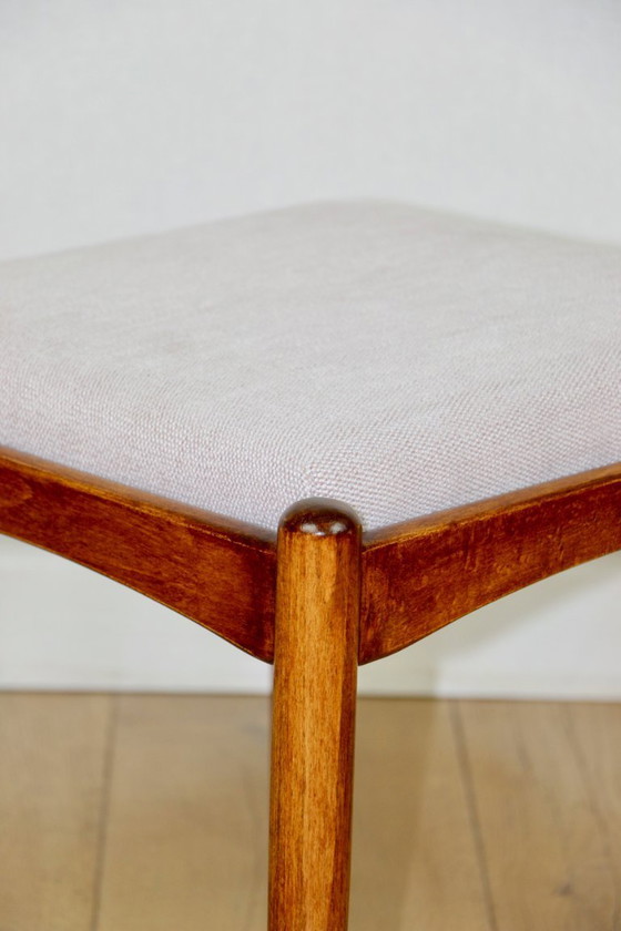 Image 1 of Edmund Homa stool beige-cream seat - structural fabric