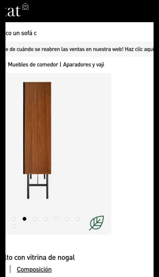 Tall walnut sideboard with display cabinet from Habitat – Sideboard cabinet, Wood (photo 3 of 7)