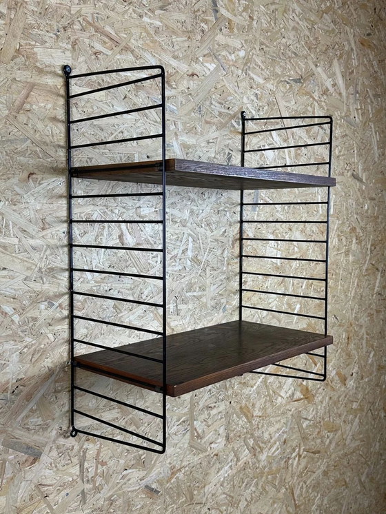 Image 1 of 60s 70s oak string shelf module by Kajsa & Nils "Nisse" Strinning Sweden