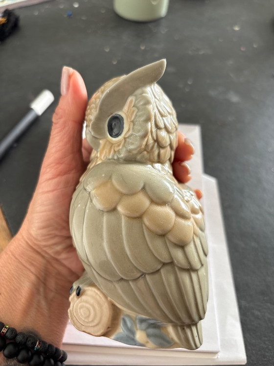 Image 1 of Vintage uil poselein jaren 60