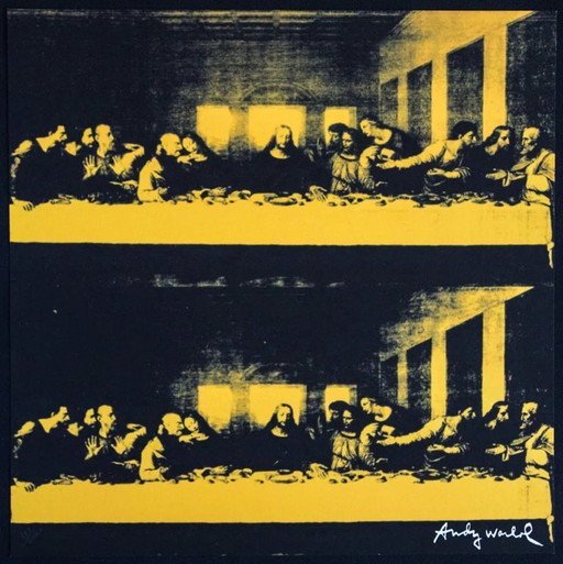 1986 Carnegie Museum of Art Dopo Andy Warhol "Ultima Cena" litografia