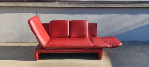 Nolte Polstermöbel – Pegasus – 2-Sitzer-Sofa 162 cm – echtes rotes Leder – hergestellt in Deutschland (photo 2 of 8)