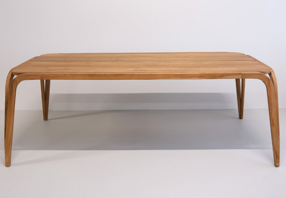 Image 1 of Handmade dining table made of solid teak with a natural finish