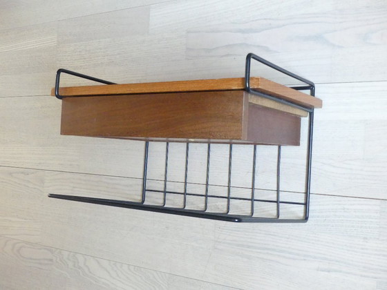 Image 1 of Console murale avec tiroir, étagère pour téléphone, meuble d'entrée, bois, Ilse Möbel UK2aeb