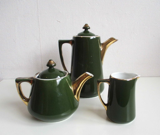 Cafetera, tetera y jarra de leche Art Déco SPM Walküre