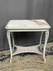 Mesa de té estilo Luis XV. Tablero de mármol. – Mesas auxiliares, Marble (photo 3 of 6)