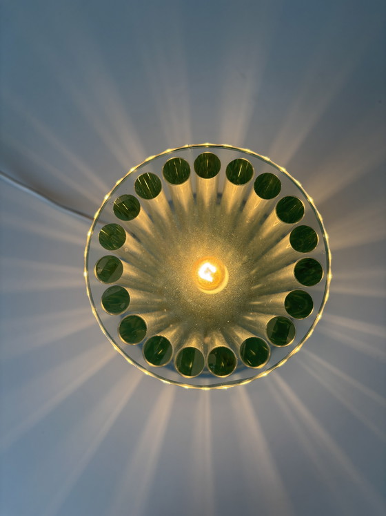 Image 1 of Glass cylinder tube lamp contemporary Dutch design 1980 