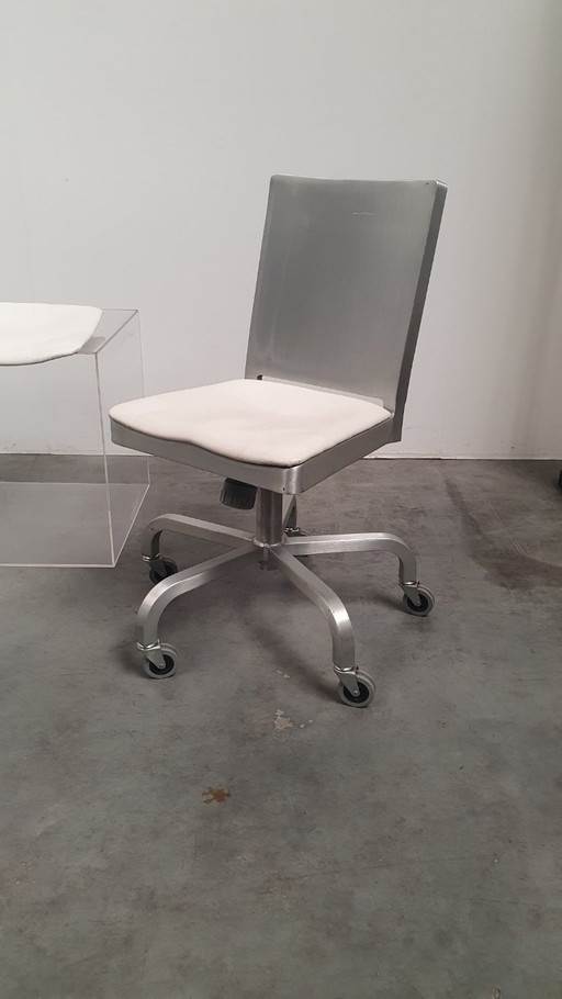 Sedia da ufficio Emeo Design Philippe Starck, ruote Hudson, alluminio – Emeco, bureaustoelen, Plastic, Vintage