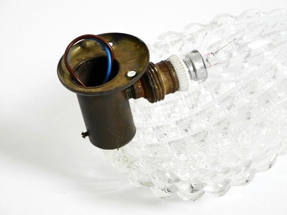 Image 1 of Lámpara de pared de cristal de Murano Barovier & Toso italiana original de los años 60, en forma de hoja.