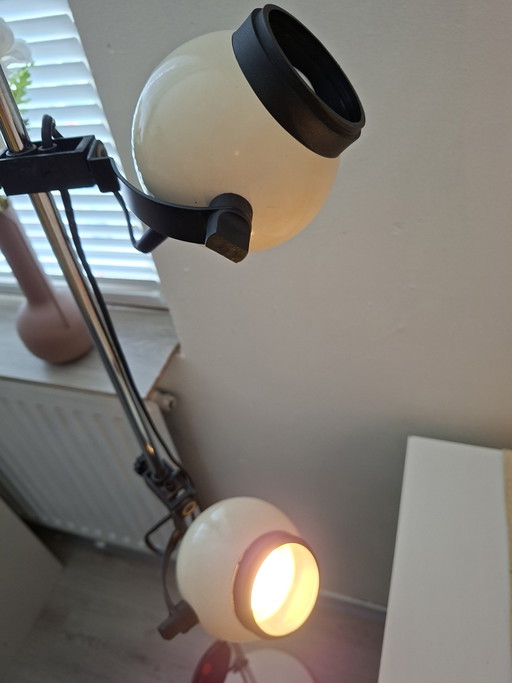 Vintage-Designlampe – vloerlampen, Metal, Chrome