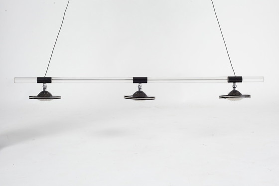 Image 1 of lampe design postmoderne Harco Loor 1980 plexiglas