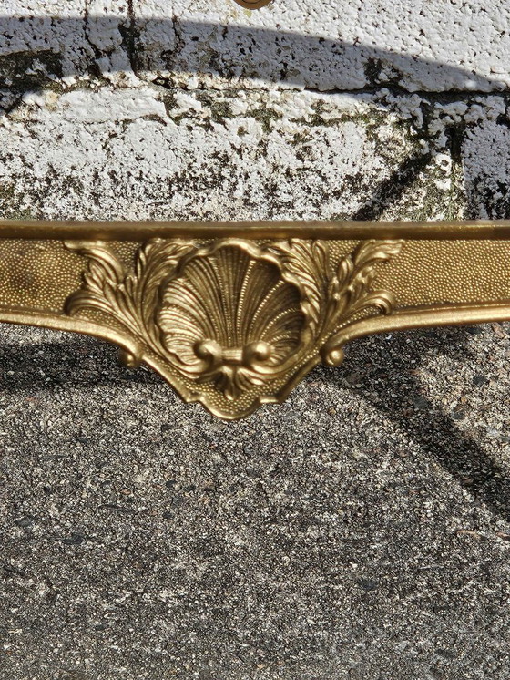 Image 1 of French Vintage oval Onyx Marble and Brass Coffee Table-Marble Cocktail Table-Lounge Table-Style Louis XV-60s