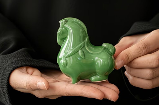 Keramik-Pferdefiguren, 3er-Set