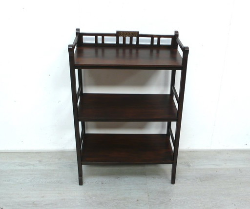 Libreria in stile Art Déco/Jugendstil, 3 ripiani, finiture in noce scuro, circa 1920. – boekenkasten, Wood (photo 2 of 6)