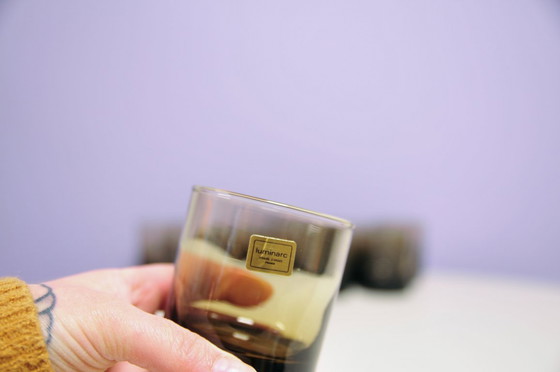 Image 1 of set x16 dark brown glasses Luminarc