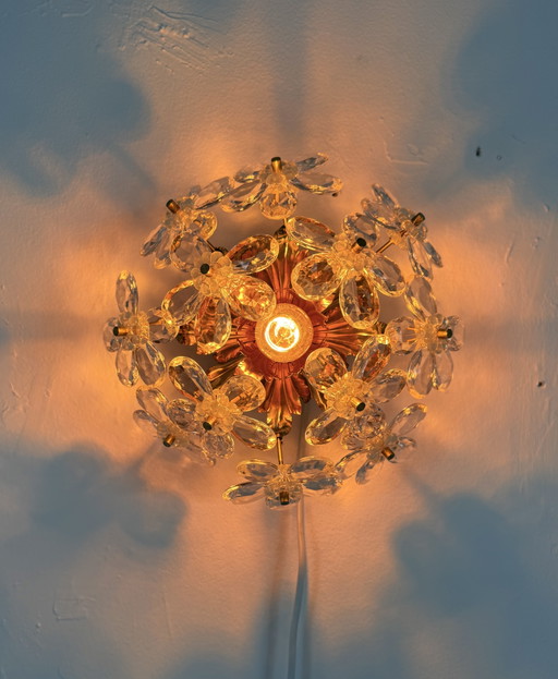 Vintage Brass & Glass Wall Lamp, Denz Leuchten ‘70 – wandlampen (photo 2 of 11)