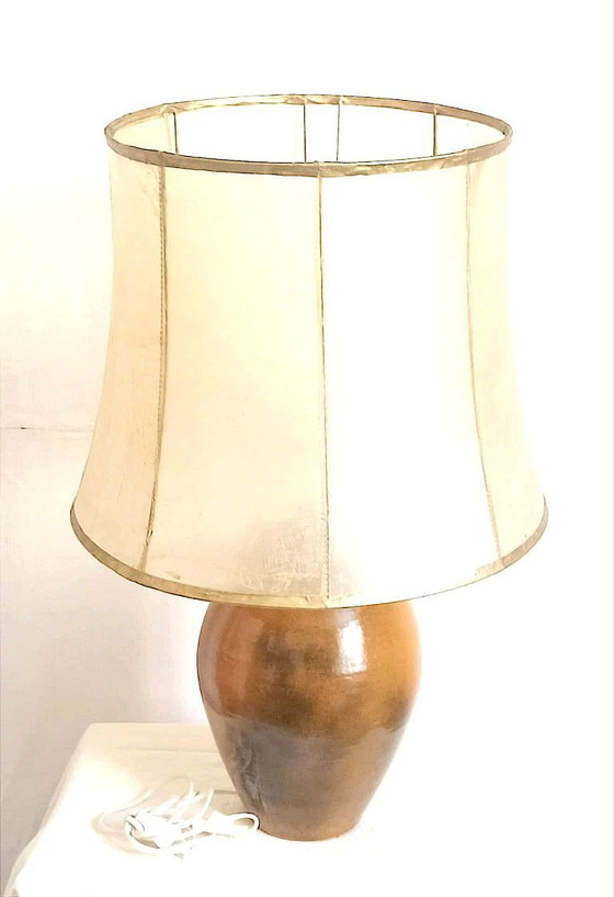 Image 1 of Lampada in terracotta e ceramica anni '70, altezza 69 cm