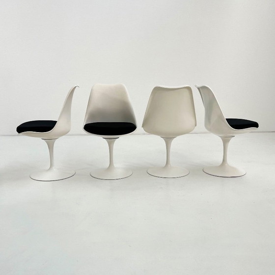 Image 1 of Set of 4 Swivel Tulip Dining Chairs by Eero Saarinen for Knoll, 1970s