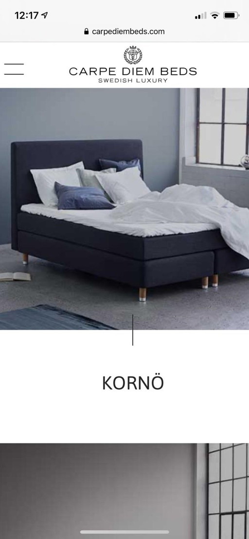 Letto Carpe Diem di lusso antracite 200 larghezza x 220 lunghezza