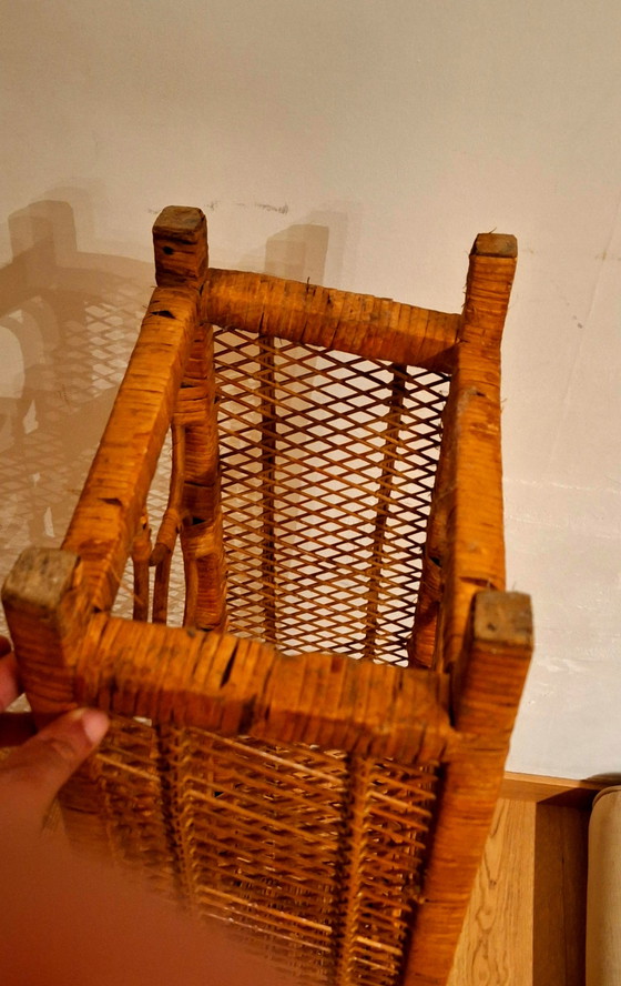 Portabottiglie Vintage Mid-Century in Rattan (per 10 bottiglie) – Wicker, Bamboo (photo 6 of 10)