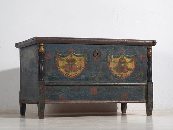 Coffre ancien européen peint à la main - Europe Centrale (c. 1850) – Commodes (photo 14 of 40)