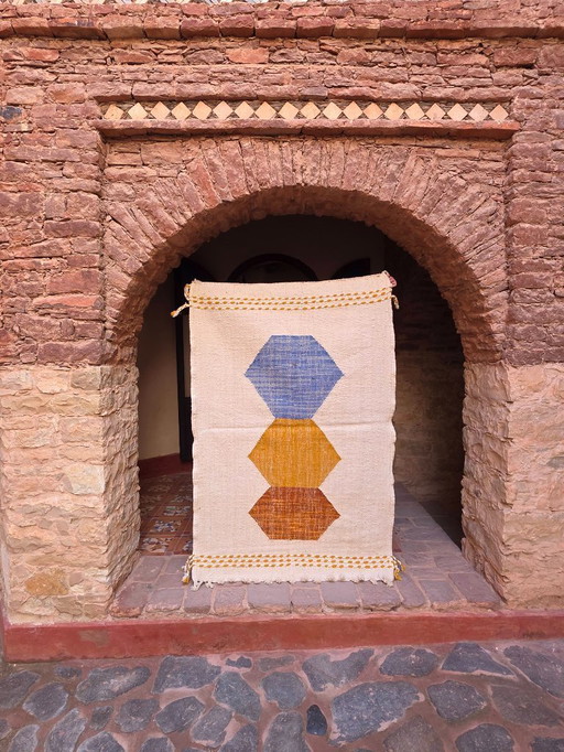 Tappeto marocchino Kilim a tessitura piatta 150 x 100 cm