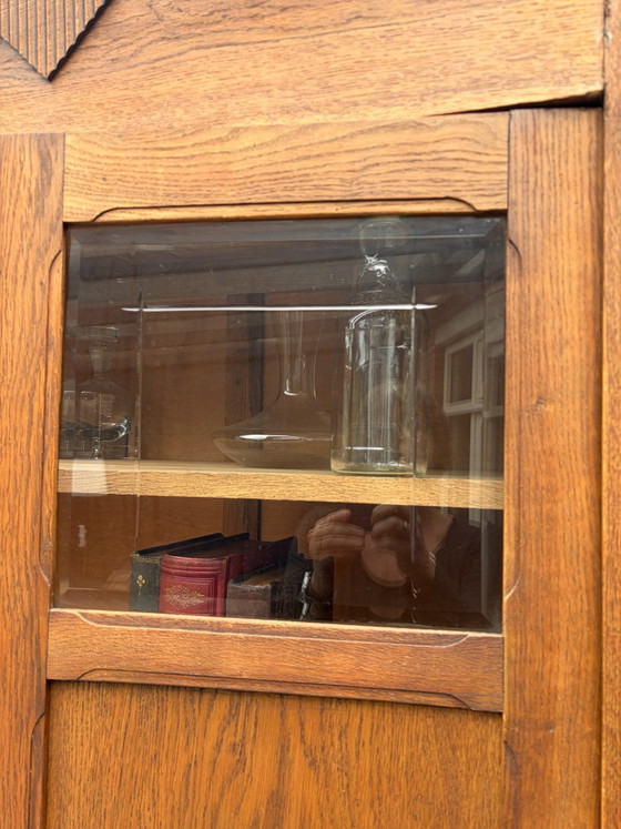 Art Deco wooden wardrobe 1930s – Glass, Metal (photo 6 of 15)