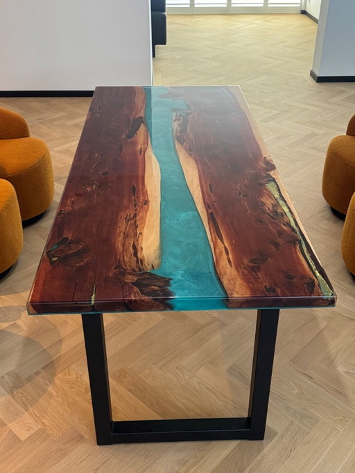 Epoxy river table