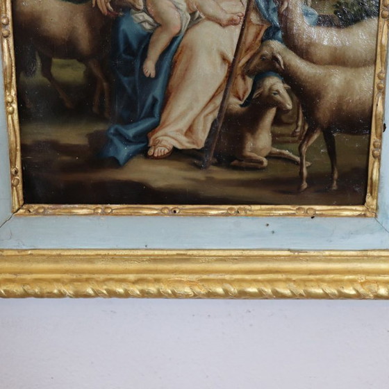 Image 1 of Mary the Shepherd, Signed Raphael Fogliardi and dated 1795, Italian Oil Painting on Canvas