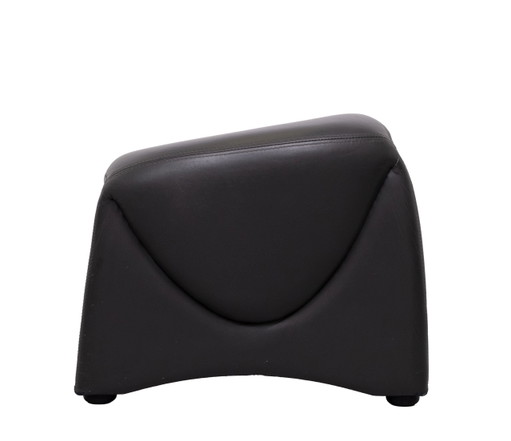Leolux Ottoman of voetenbank met organische vorm, jaren 80 – hockers en poefs, Leather