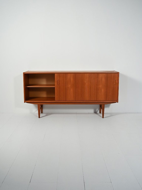 Image 1 of Scandinavian sideboard with louvered drawers, 1950s/60s