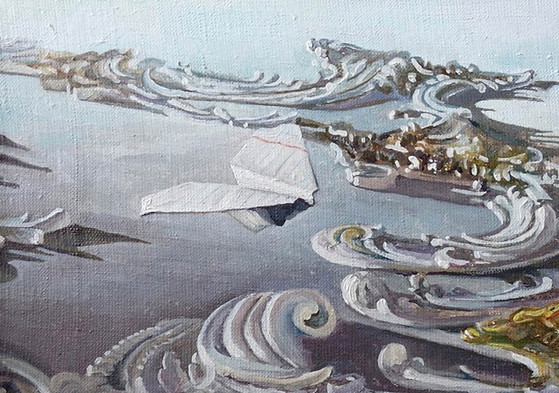 Original Oil Painting Contemporary Art Landscape Babylon – Paintings & Drawings, Canvas (photo 4 of 7)