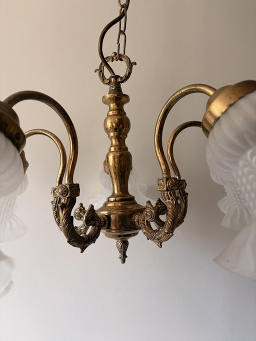 Antieke Gouden Kroonluchter