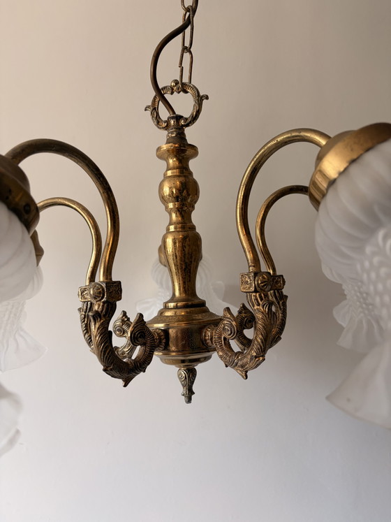 Image 1 of Antieke Gouden Kroonluchter