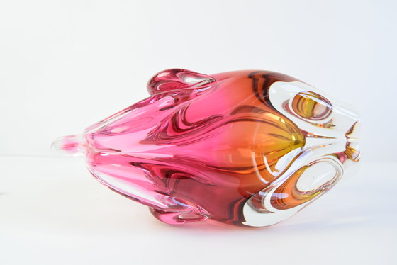 Image 1 of Mid Century Czech Art Glass Mandkom door Josef Hospodka