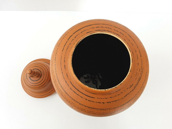 Image 1 of GERMAN CERAMIC AMPHORA VASE WEST GERMANY 1960 VINTAGE 60S 60'S 1960s